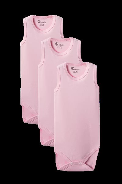 Pembe Askılı Body Zıbın 2-7 YAŞ Çocuklar İçin (3 ADET) Alttan Çıtçıtlı Özel Gereksinimli