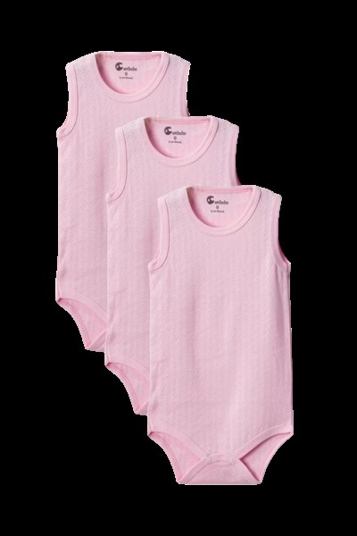 Pembe Askılı Body Zıbın 2-7 YAŞ Çocuklar İçin (3 ADET) Alttan Çıtçıtlı Özel Gereksinimli-D