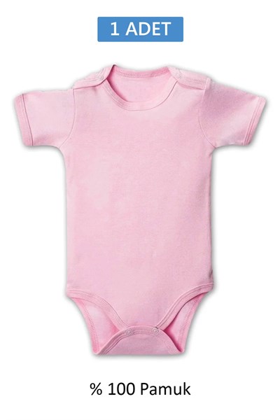 Pembe Yarım Kol Body Zıbın 7-12 YAŞ Çocuklar İçin (1 ADET) Alttan Çıtçıtlı Özel Gereksinimli