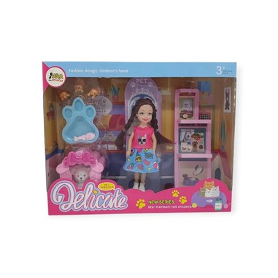 Pet Shop - Köpek Bakım Merkezi Oyun Seti - A8-14 - Sarışın