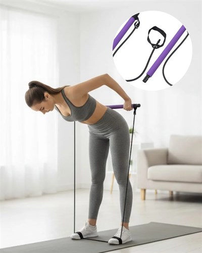 Pilates Bar Direnç Aleti Duruş Geliştirici ve Kas Güçlendirici