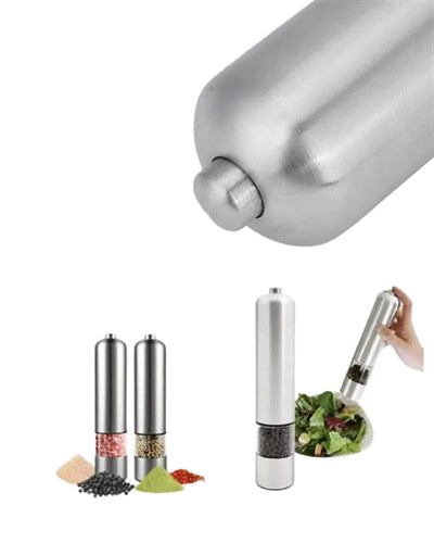 Pilli Otomatik Baharat Değirmeni Gıda Sınıfı Çelik Sessiz Öğütücü Alet