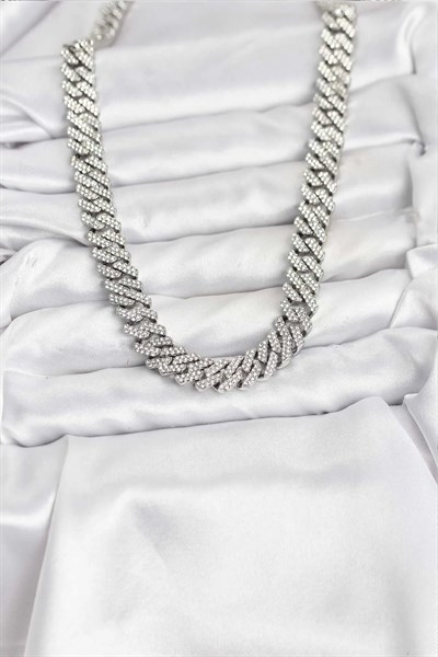 Pirinç Cuba Chain Gurmet Model Kolye