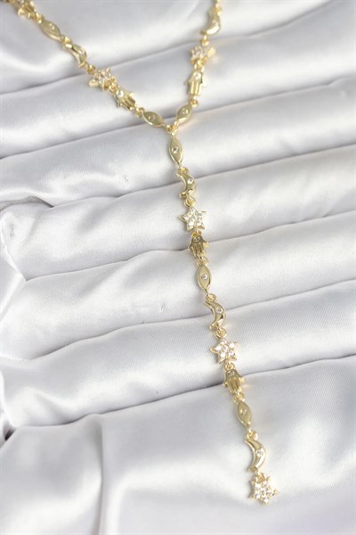 Pirinç Gold Renk Kadın Manifest Kolye