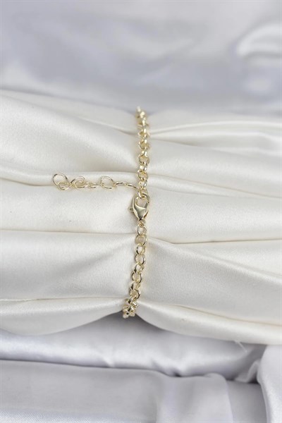 Pirinç Gold Renk Nazarlı Model Zirkon Taşlı Kadın Bileklik