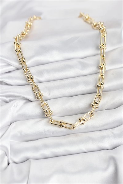 Pirinç Gold Renk Tifani Model Kadın Kolye