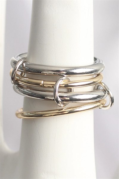 Pirinç Mix Renk 4Lü Model Kadın Yüzük