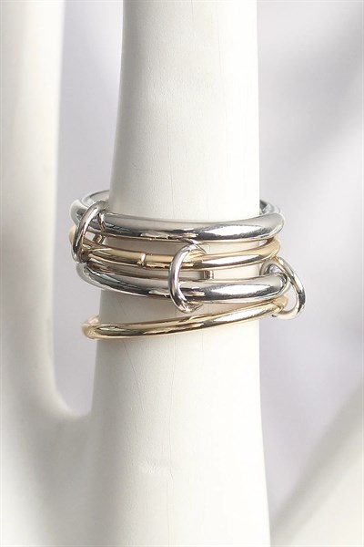 Pirinç Mix Renk 4Lü Model Kadın Yüzük