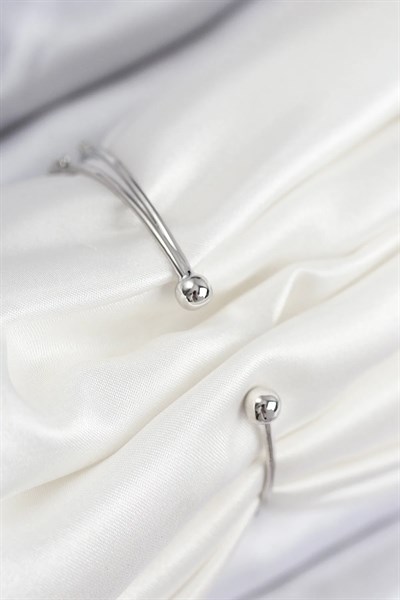 Pirinç Zirkon Taşlı İnci Model Gümüş Renk Kadın Bileklik