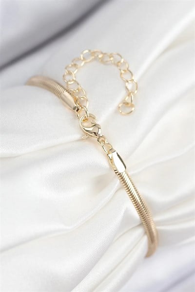 Pirinç Zirkon Taşlı Yıldız Model Gold Renk Kadın Bileklik