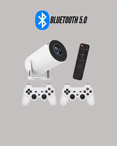 Portatif 4K Projeksiyon – 4.000 Uygulama, Kablosuz Yansıtma ve Bluetooth 5.0