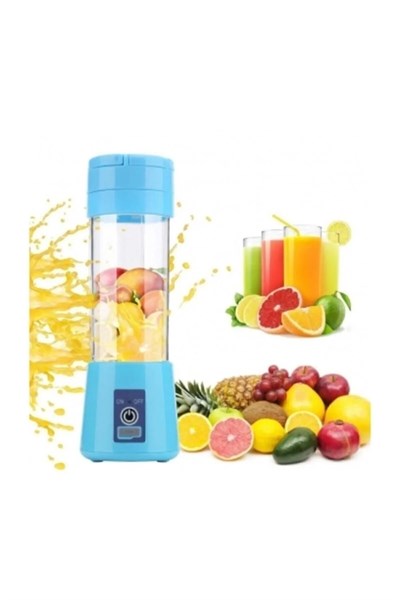 Portatif Taşınabilir380 ml Usb Şarjlı Mavi El Blender