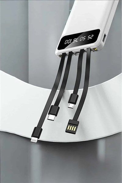 Powerbank 20.000 Mah LCD Ekran USB Lightning Type-C Uyumlu İOS ve Android