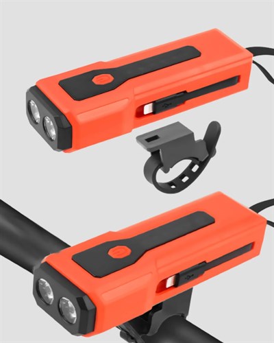 Powerbank Özellikli Bisiklet Işığı Dijital Göstergeli Led
