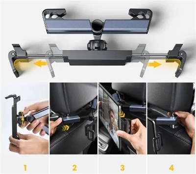 Pratik Koltuk Arkası Ayarlanabilir Tablet Telefon Tutucu