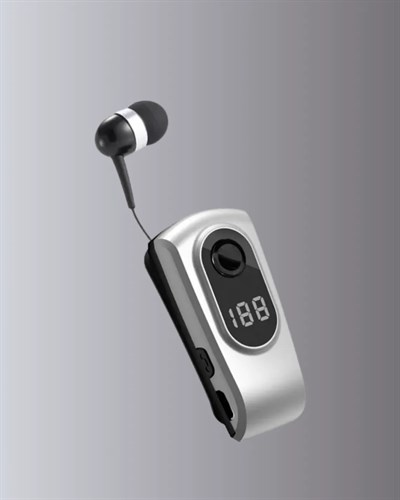 Profesyonel Bluetooth Kulaklık – Klipsli, Titreşimli, Dijital Göstergeli