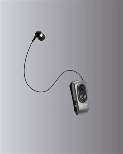 Profesyonel Bluetooth Kulaklık – Klipsli, Titreşimli, Dijital Göstergeli