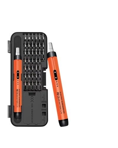 Profesyonel Elektrikli Tornavida Seti 600mAh Şarjlı 38 Parça Hassas Vida Seti