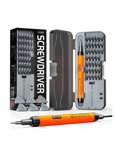 Profesyonel Elektrikli Tornavida Seti 600mAh Şarjlı 38 Parça Hassas Vida Seti