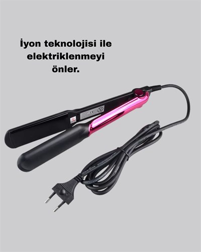 Profesyonel İyon Teknolojili Saç Düzleştirici – 220°C Hızlı Isınma ve LED Ekranlı Tasarım