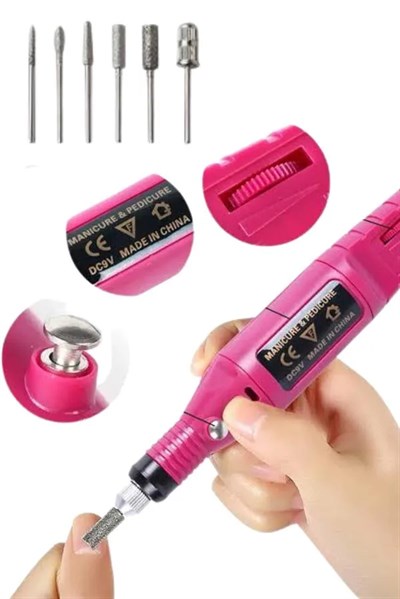 Profesyonel Manikür Pedikür Seti Törpü Makinesi Protez Tırnak Çıkarma
