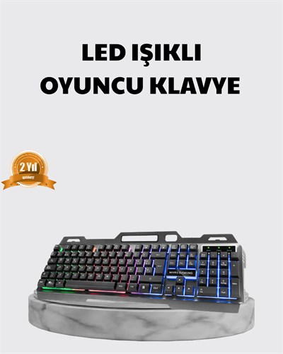 Profesyonel Oyuncu Klavye Mouse Seti – RGB Işıklı, Türkçe Q, DPI Ayarlı, Dayanıklı Gövde