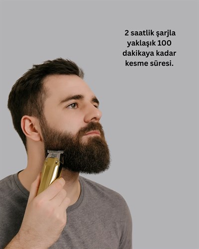 Profesyonel Saç ve Sakal Kesme Tıraş Makinesi USB Şarjlı Güçlü Motorlu