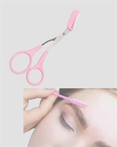 Profesyonel Taraklı Kaş Makası – Evde ve Salon Kullanımına Uygun