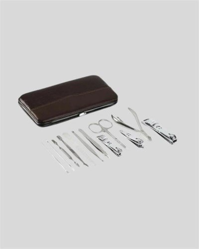 Profesyonel Tırnak Bakım Seti Çelik Aletli Şık Deri Çantalı