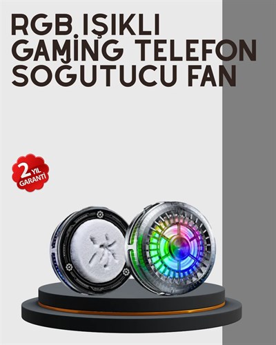 RGB Gaming Telefon Fanı Sessiz Soğutucu Tüm Akıllı Telefonlara Uygun
