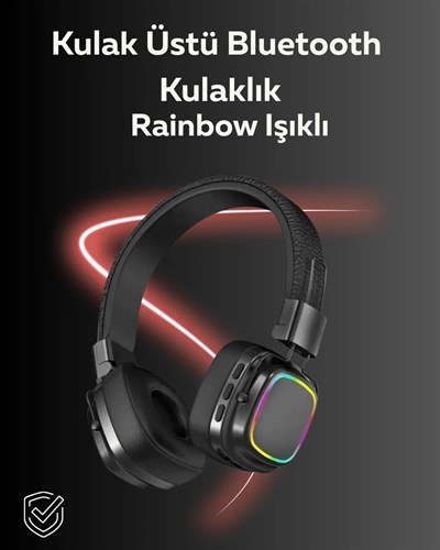RGB Işıklı Katlanabilir Bluetooth 5.3 Kulak Üstü Kulaklık