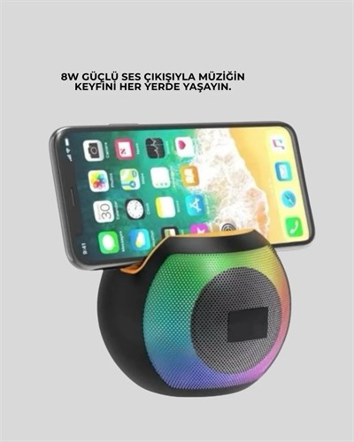 RGB Işıklı Taşınabilir Kablosuz Bluetooth Hoparlör
