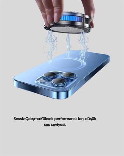 RGB Işıklı Telefon Soğutucu Fan Gaming Cooler Süper Hızlı Soğutma