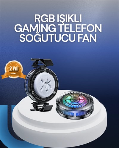 RGB LED Telefon Soğutucu Fan Yüksek Hızlı Soğutma Oyuncu Cooler