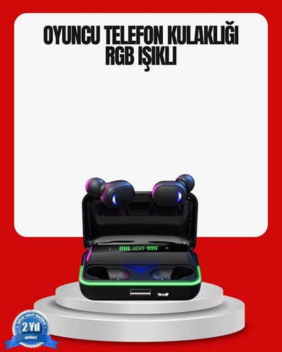 RGB Oyuncu Bluetooth Kulaklık Düşük Gecikmeli Kablosuz 5.1