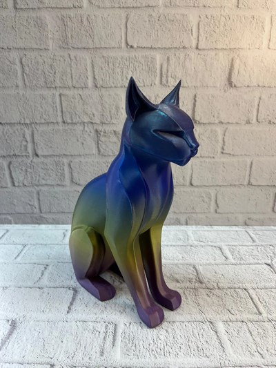 Rainbow Renkli Kedi Biblosu Dekoratif Masa ve Raf Süsü