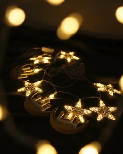 Ramazan Hilal ve Yıldız LED Işık 3 Metre Enerji Tasarruflu A++