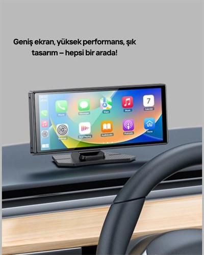 Renault Megane, Clio, Symbol, Captur, Toyota Corolla, Yaris, C-HR, Ford Focus, Fiesta Uyumlu Kablosuz CarPlay Multimedya 10.26” Dokunmatik Ekran