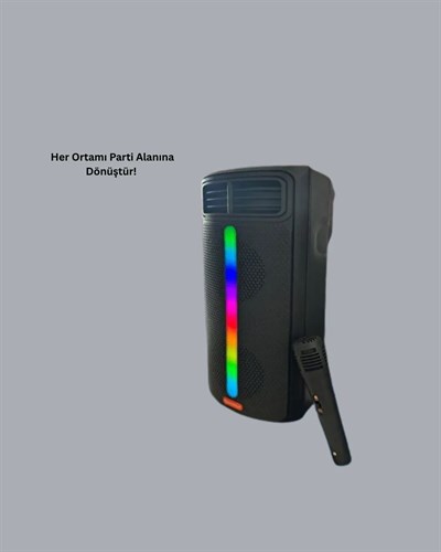Renkli Işıklı Bluetooth Hoparlör – Taşınabilir, Güçlü Ses Performansı