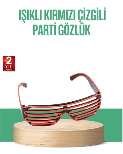 Renkli Işıklı Gözlük Eğlenceli Gece Aksesuarı