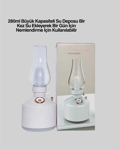 Renkli Led Işıklı Retro Gaz Lambası Aroma Terapi Mist Maker