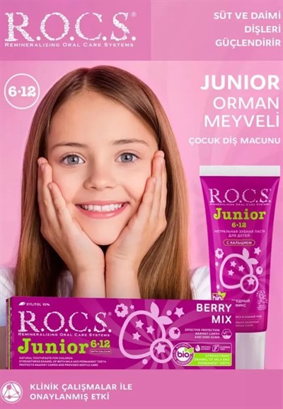 Rocs Junior Orman Meyveli 6-12 Yaş Florürsüz Diş Macunu 74 ml
