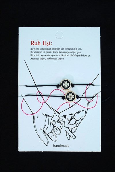 Ruh Eşi Yonca Bileklik Arkadaş Şans Bilekliği