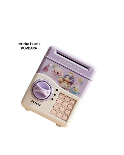 SAM51 MÜZİKLİ IŞIKLI KUMBARA MOR