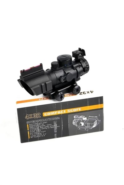SPIKE 4X32 Kırmızı Işıklı Dürbünü 4x32