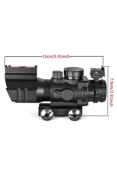 SPIKE 4X32 Kırmızı Işıklı Dürbünü 4x32