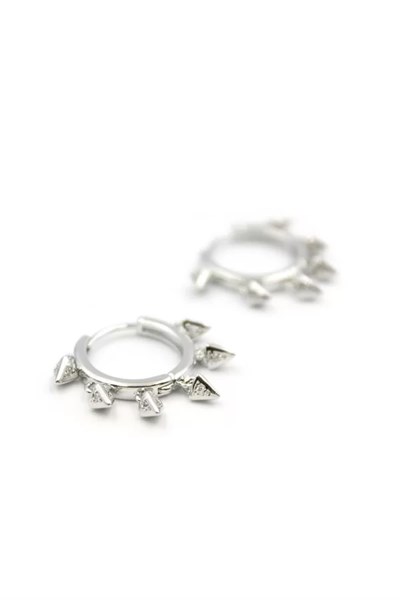 Sallantılı Halka Küpe - Gümüş