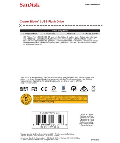 SanDisk Cruzer Blade 64GB