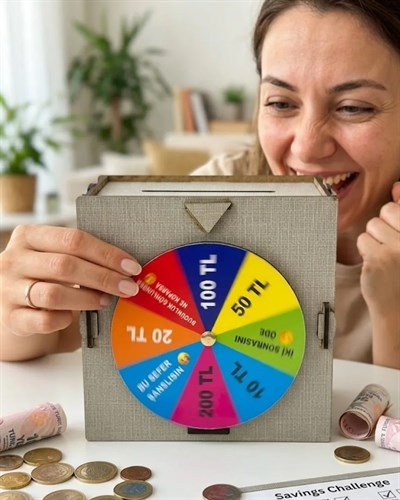 Şans Çarklı Tasarruf Kumbarası Para Biriktirme Oyunu