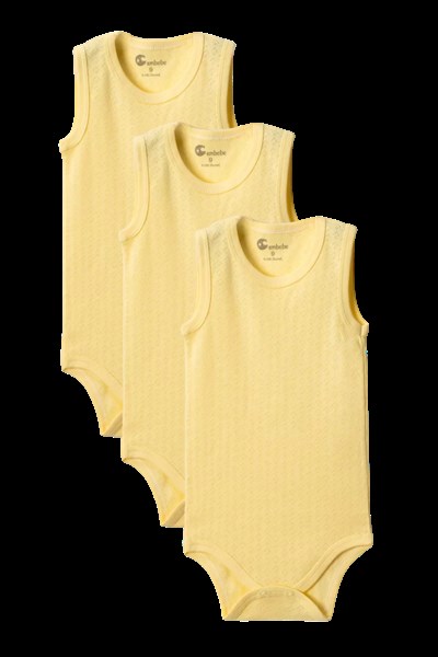 Sarı Askılı Body Zıbın 2-7 YAŞ Çocuklar İçin (3 ADET) Alttan Çıtçıtlı Özel Gereksinimli-D